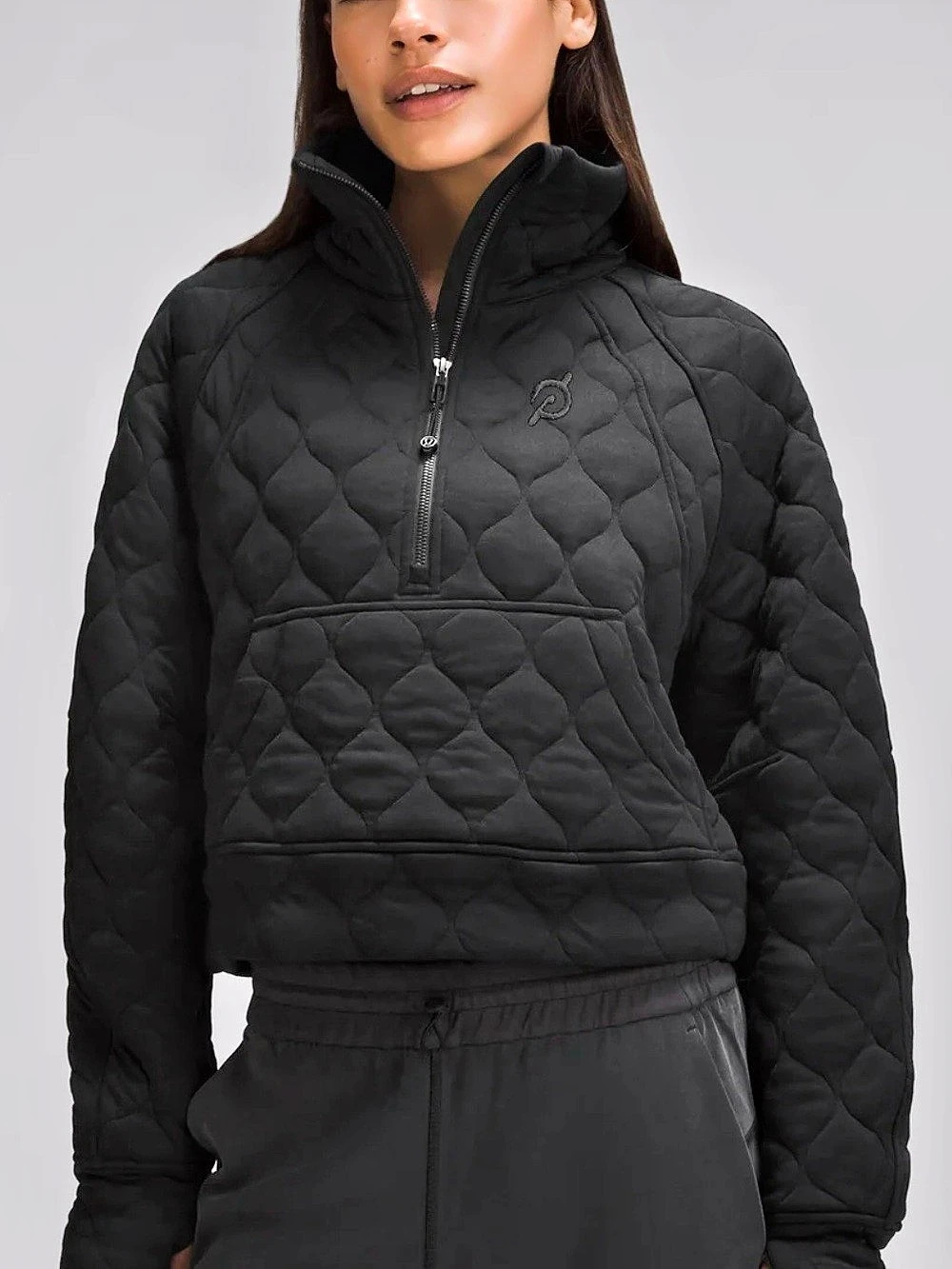 lululemon Quilted Half-Zip Pullover Black XS Like New